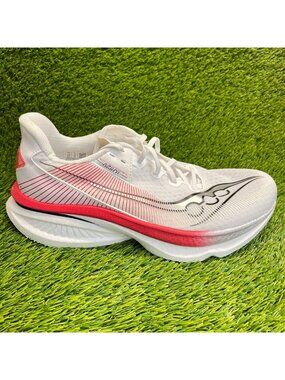 Saucony Endorphin Azura Mens Size 12 White Pink Athletic Running Shoes Sneakers